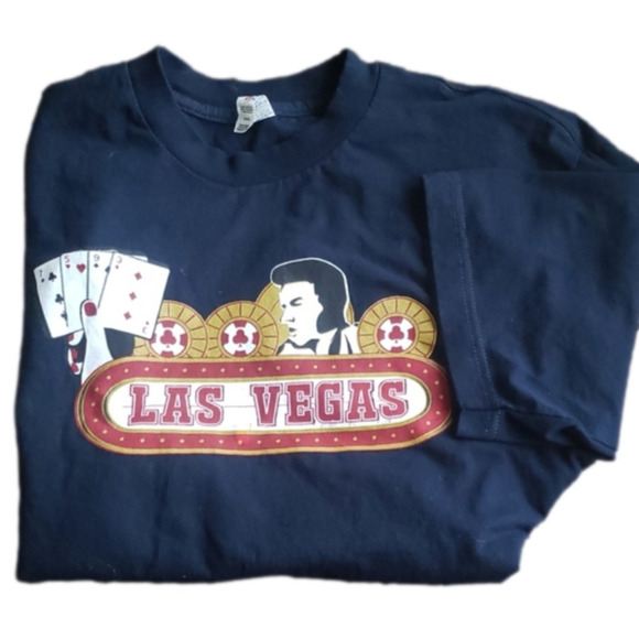 Alstyle Other - 3/$20 Alstyle Navy Blue Elvis Las Vegas Shirt